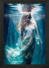 Listing image for Water Spirit Framed Wall Art Poster Canvas Print Picture