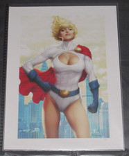 Listing image for Power Girl Sideshow Premium Art Print Giclee Signed Artgerm Stanley Lau Limited