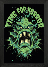 Listing image for Halloween lake monster Framed Wall Art Poster Canvas Print Picture
