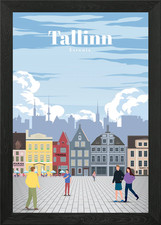 Listing image for Travel to Tallinn Framed Wall Art Poster Canvas Print Picture