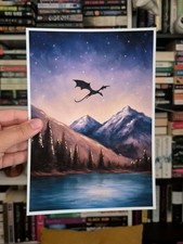 Listing image for A5 Art Print Dragon Fantasy Creature Picture Poster Wall Art Decor Gift