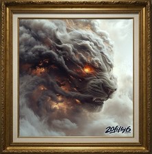 Listing image for Tiger Cloud Stalker Dark Fantasy Wall Art Poster Print New 20Fifty6