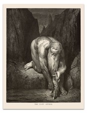 Listing image for Giant Antaeus - Poster Vintage Mythology Doré Engraving Greek Legend Art Print