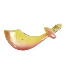 Listing image for Vintage Mid Century Art Pottery Wall Pocket Shriner Sword Arabian Scimitar 7.5"W