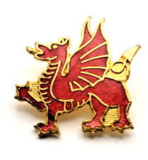 Listing image for Wales Welsh Dragon National Symbol Red Dragon Souvenir Travel Brooch Pin Vintage