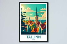 Listing image for Tallinn Travel Print Tallinn Home Décor Estonia Art Print Tallinn Wall Print For