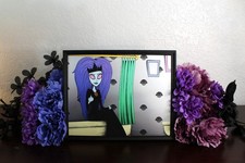 Listing image for Black Puddle Queen, Tim Burton, Art Print, Inspired by Courage The Cowardly Dog