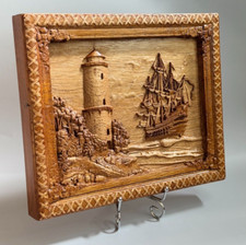 Listing image for Lighthouse Wooden Wall Art Handmade.Pirate Ship.Perfect Personalised gift.