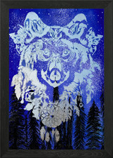 Listing image for Forest Guardian Framed Wall Art Poster Canvas Print Picture
