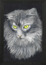 Listing image for Phantom the Cat Framed Wall Art Poster Canvas Print Picture