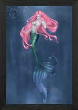 Listing image for Triton Mermaid Framed Wall Art Poster Canvas Print Picture