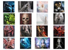 Listing image for Anne Stokes Wall Art Canvas Plaque Unicorn Dragon Wolf Angel Spirit Guide Gothic
